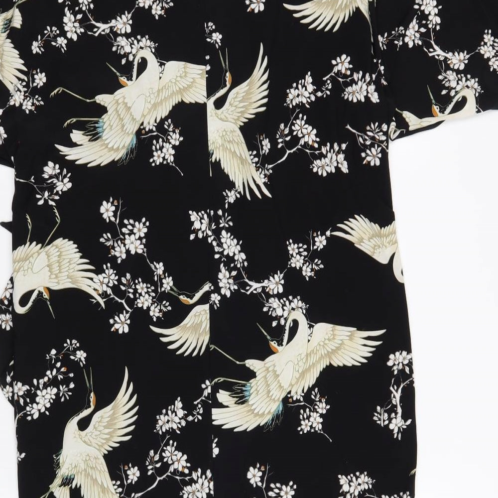 Phase Eight Womens Black Floral  Shift  Size 14  - Birds