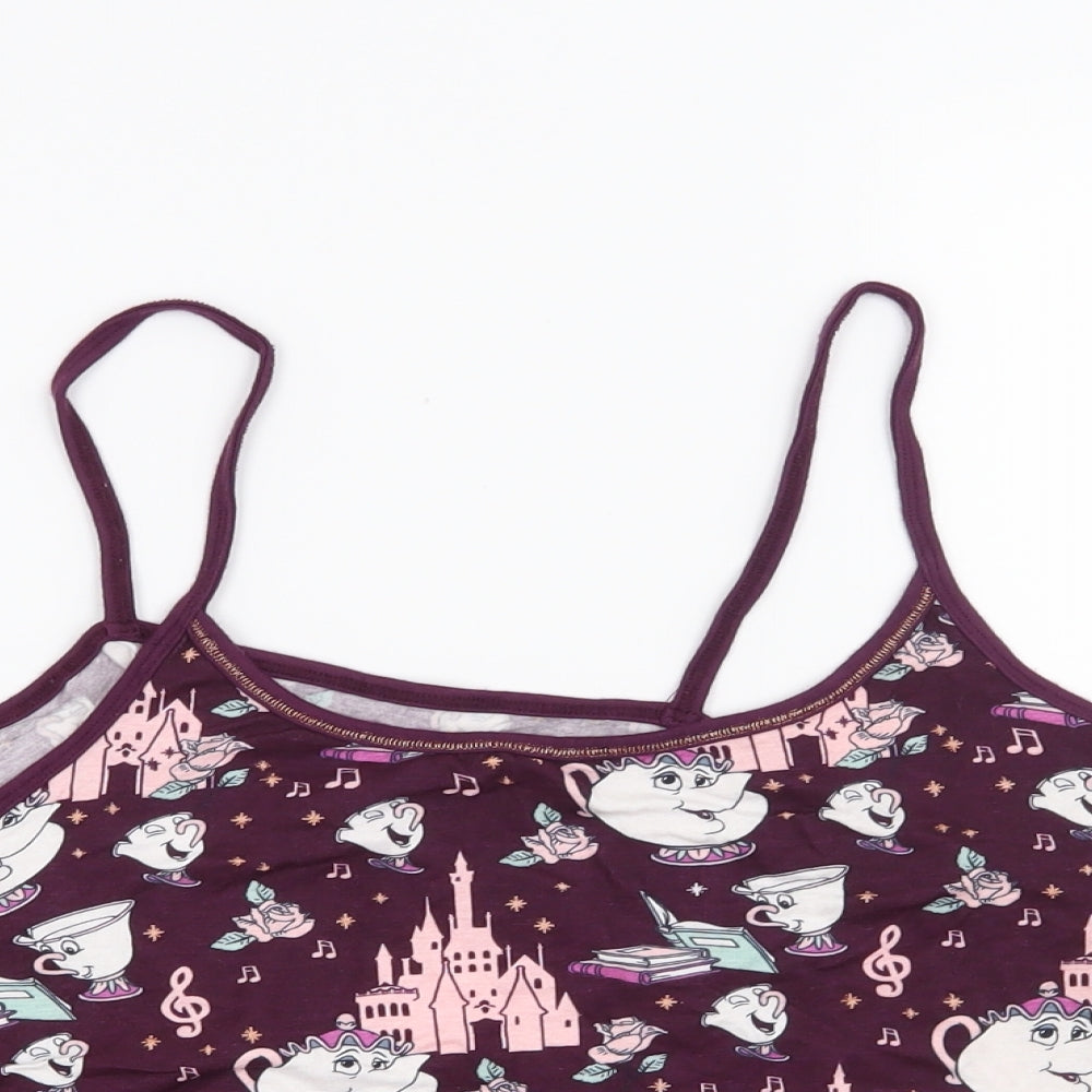 Love to Lounge Womens Purple   Top Pyjama Top Size 14  - Disney Beauty and the beast