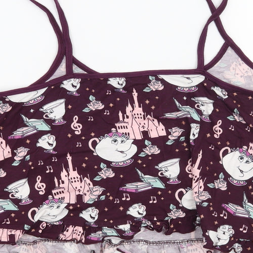 Love to Lounge Womens Purple   Top Pyjama Top Size 14  - Disney Beauty and the beast
