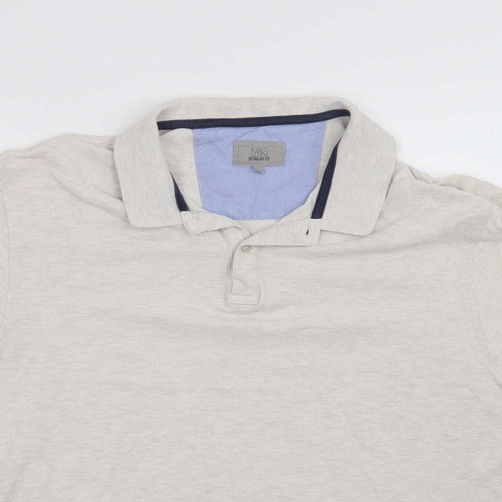 Marks and Spencer Mens Grey    Polo Size L