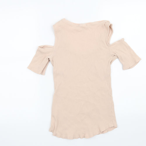 H&M Womens Beige   Basic T-Shirt Size M