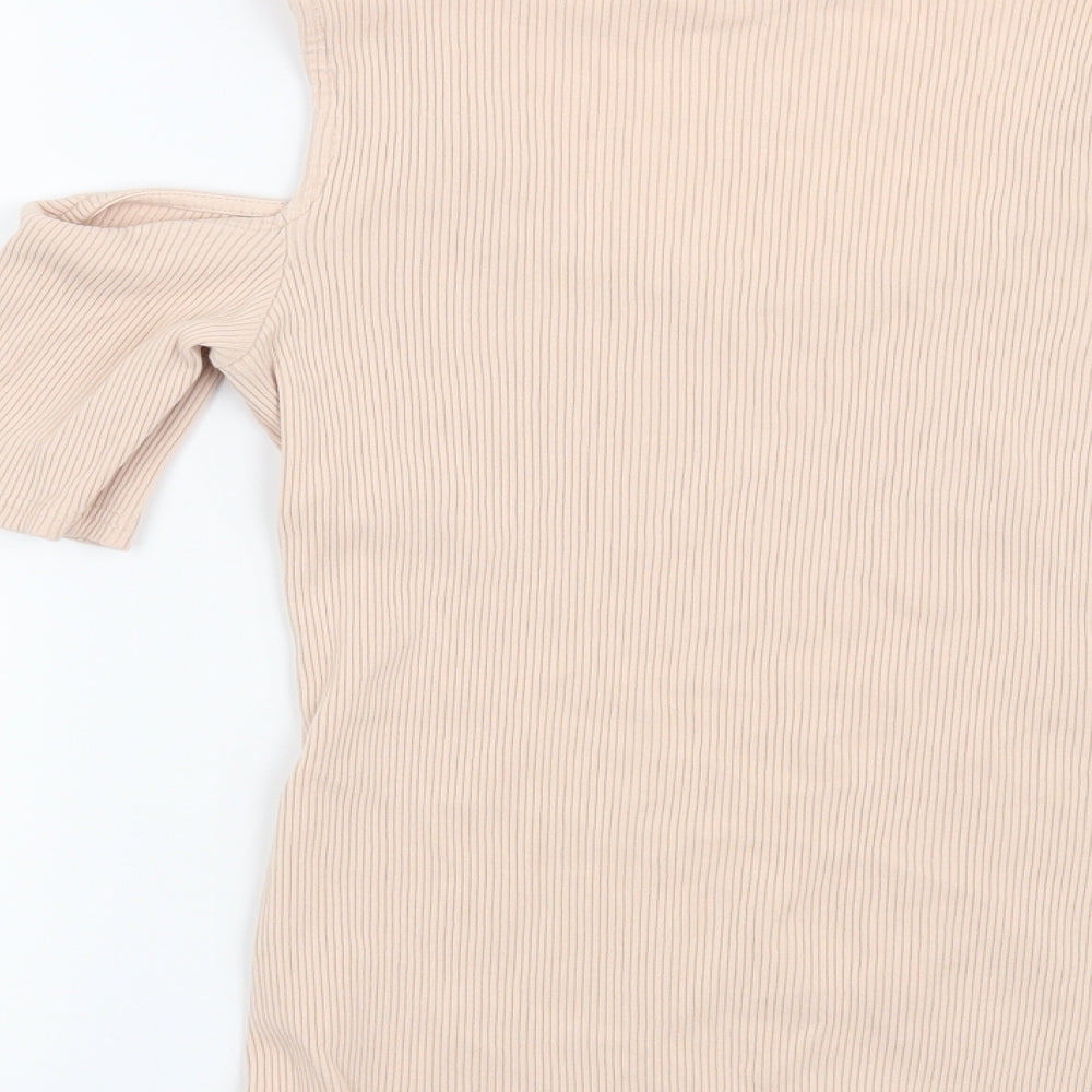 H&M Womens Beige   Basic T-Shirt Size M