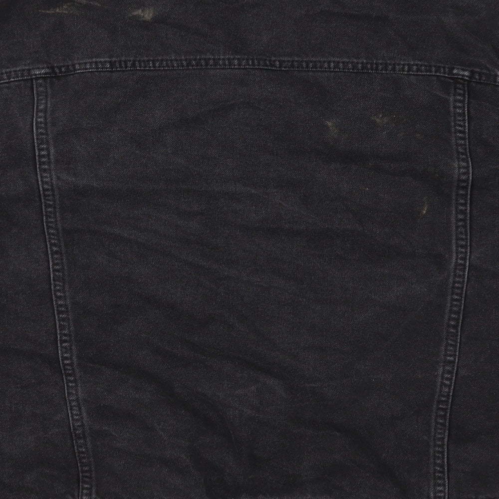BDG Womens Black  Denim Jacket  Size M  - Distressed