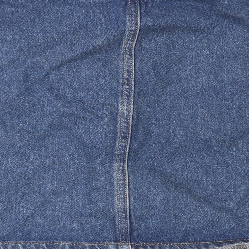 Denim & Co. Womens Blue  Denim A-Line Set Size 8
