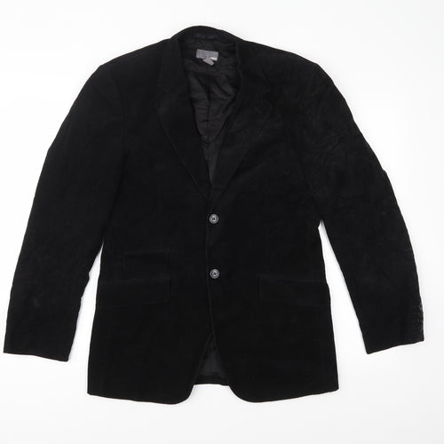 H&M Mens Black  Corduroy Jacket  Size 38