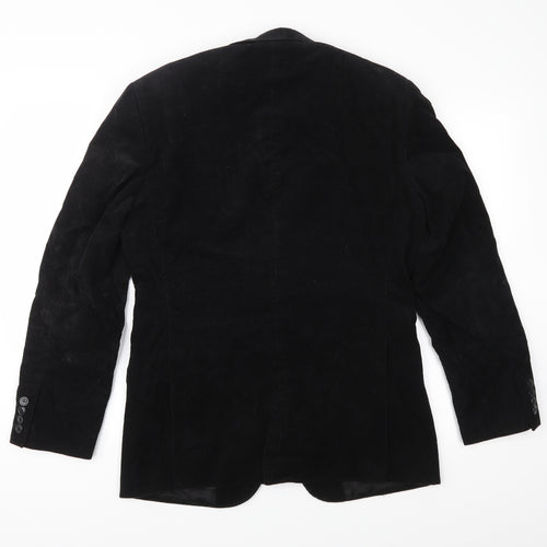 H&M Mens Black  Corduroy Jacket  Size 38
