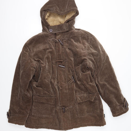Cotton Traders Mens Brown  Corduroy Parka Jacket Size L