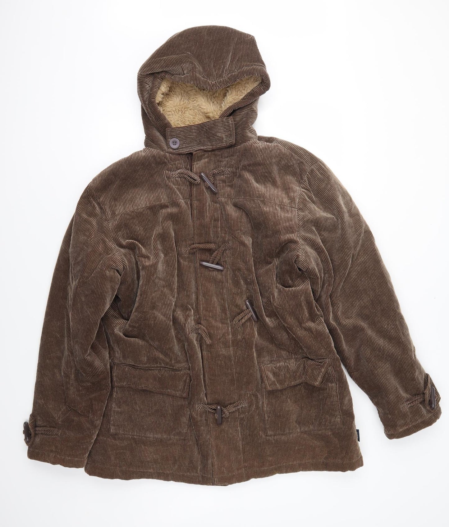 Cotton Traders Mens Brown  Corduroy Parka Jacket Size L