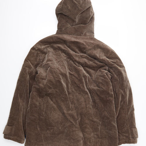 Cotton Traders Mens Brown  Corduroy Parka Jacket Size L