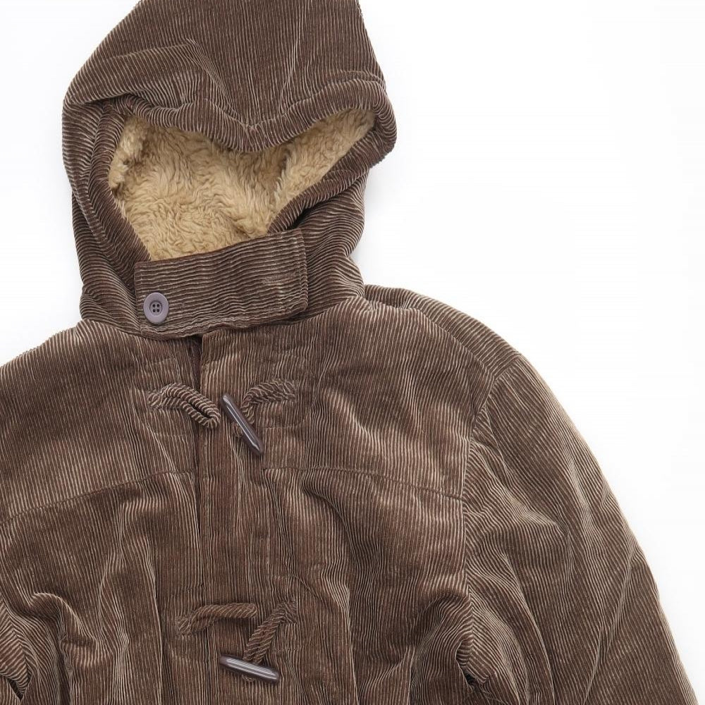 Cotton Traders Mens Brown  Corduroy Parka Jacket Size L