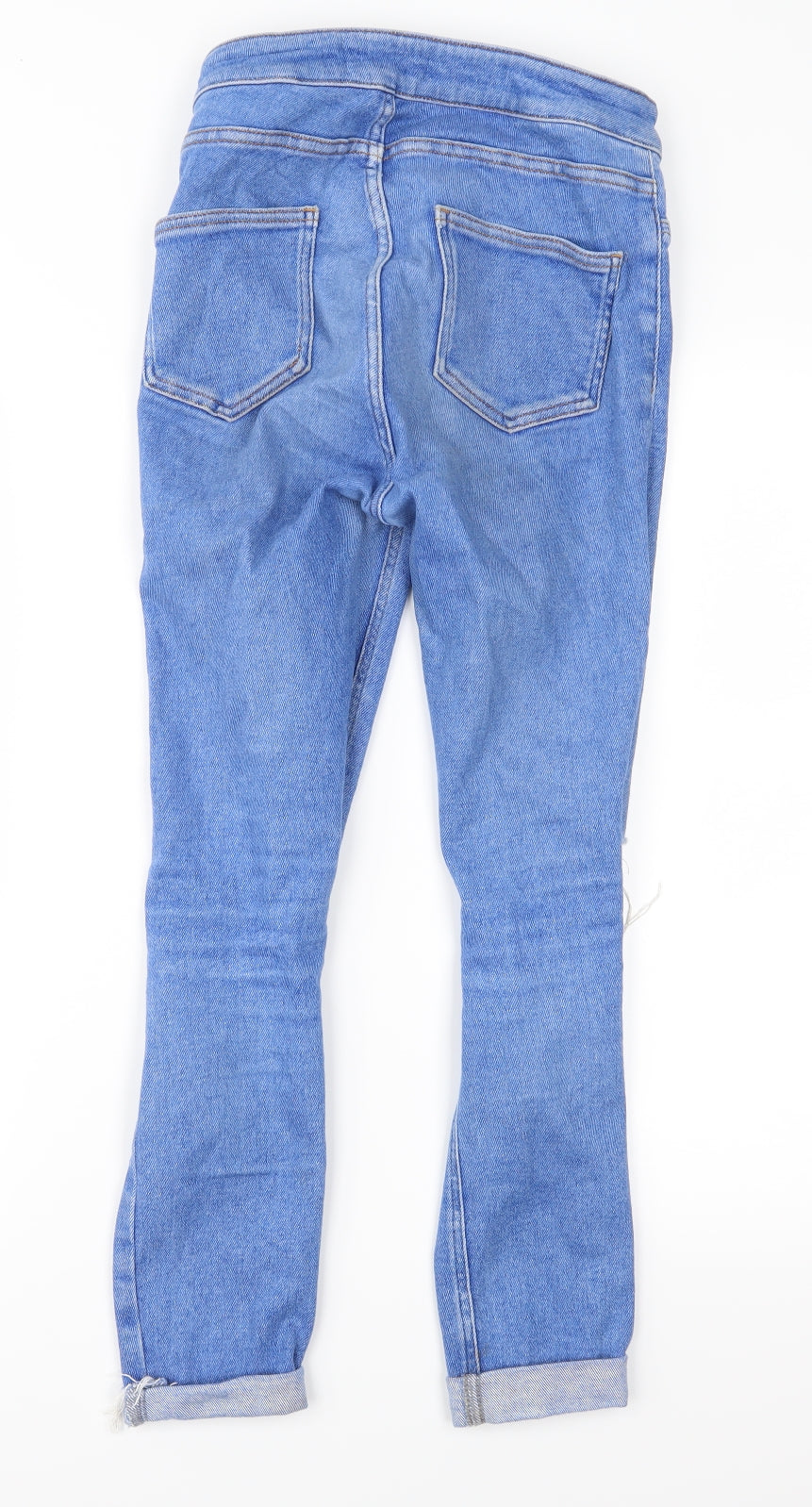New Look Girls Blue  Denim Straight Jeans Size 13 Years - Distressed