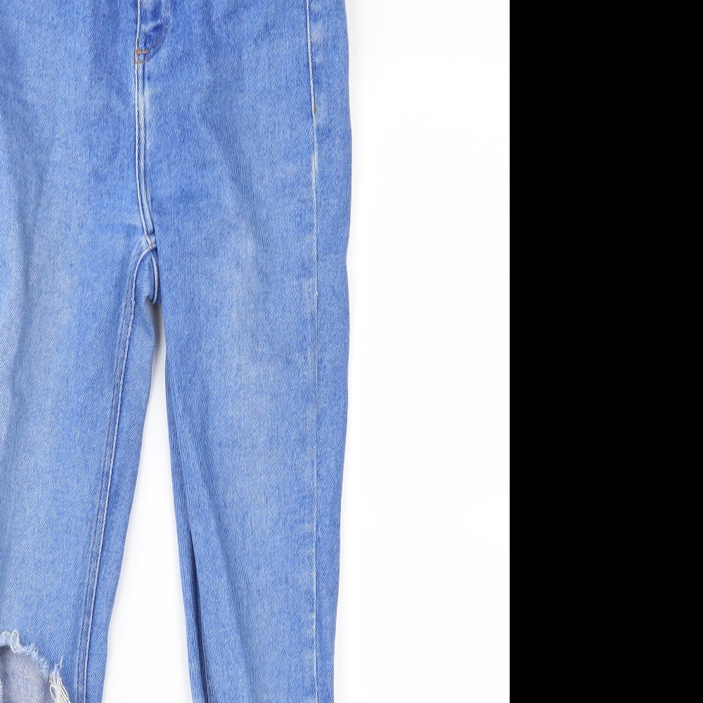 New Look Girls Blue  Denim Straight Jeans Size 13 Years - Distressed