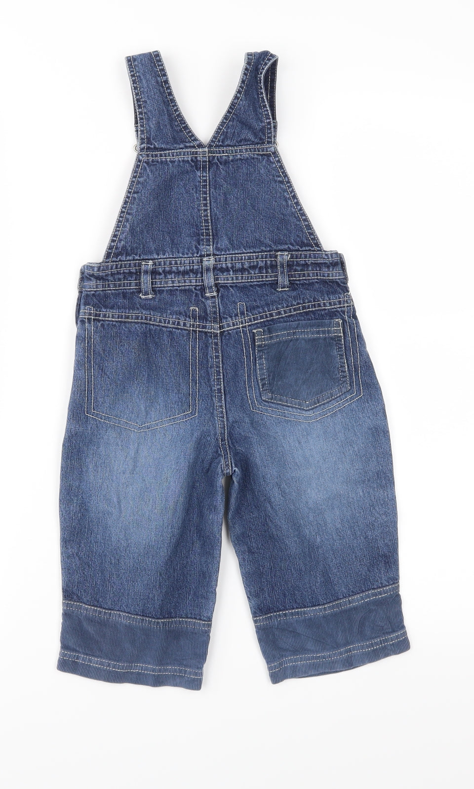 Matalan Boys Blue  Denim Dungaree One-Piece Size 12-18 Months