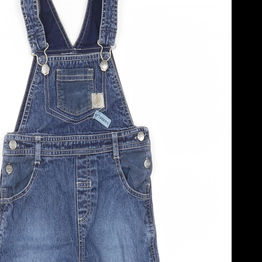 Matalan Boys Blue  Denim Dungaree One-Piece Size 12-18 Months