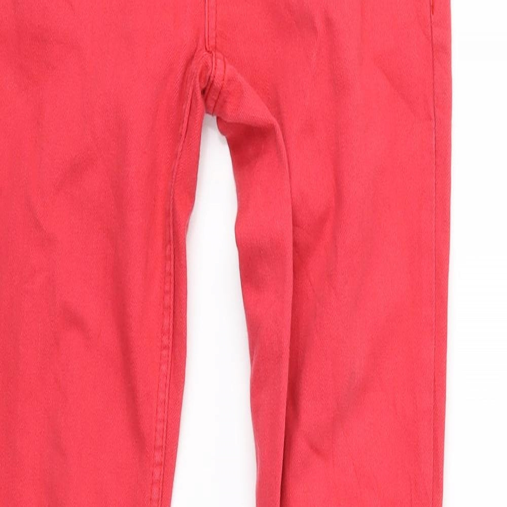 Topshop Womens Red  Denim Skinny Jeans Size 25 in L32 in - Kate Moss