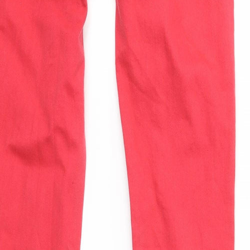 Topshop Womens Red  Denim Skinny Jeans Size 25 in L32 in - Kate Moss