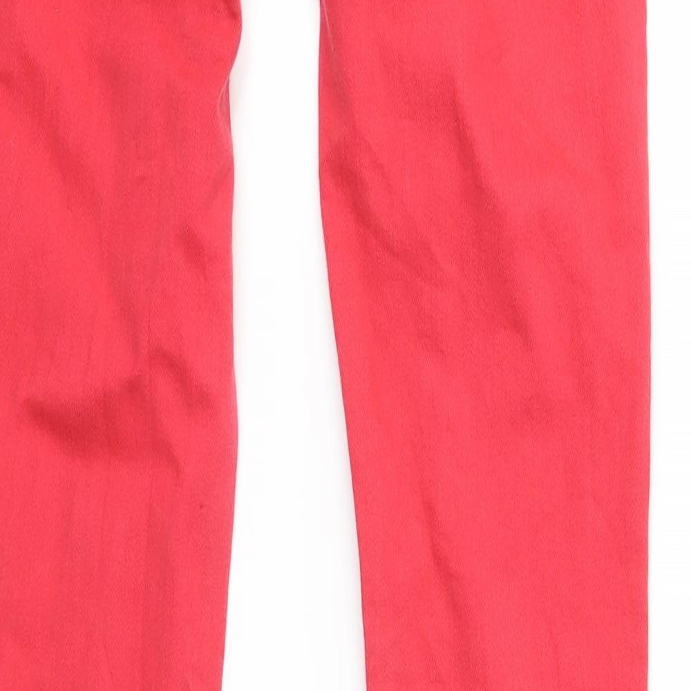 Topshop Womens Red  Denim Skinny Jeans Size 25 in L32 in - Kate Moss