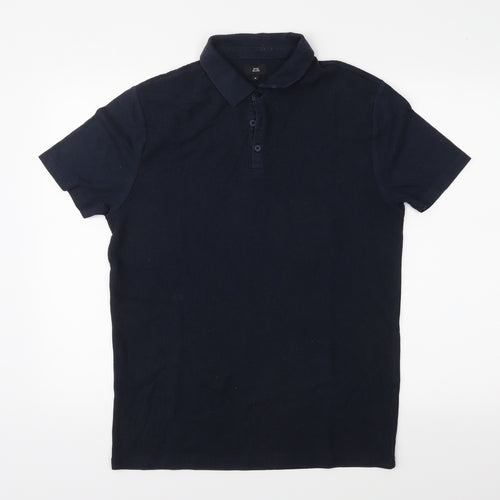 River Island Mens Blue    Polo Size M