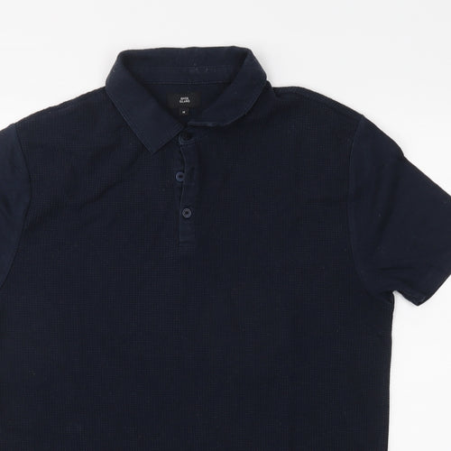 River Island Mens Blue    Polo Size M