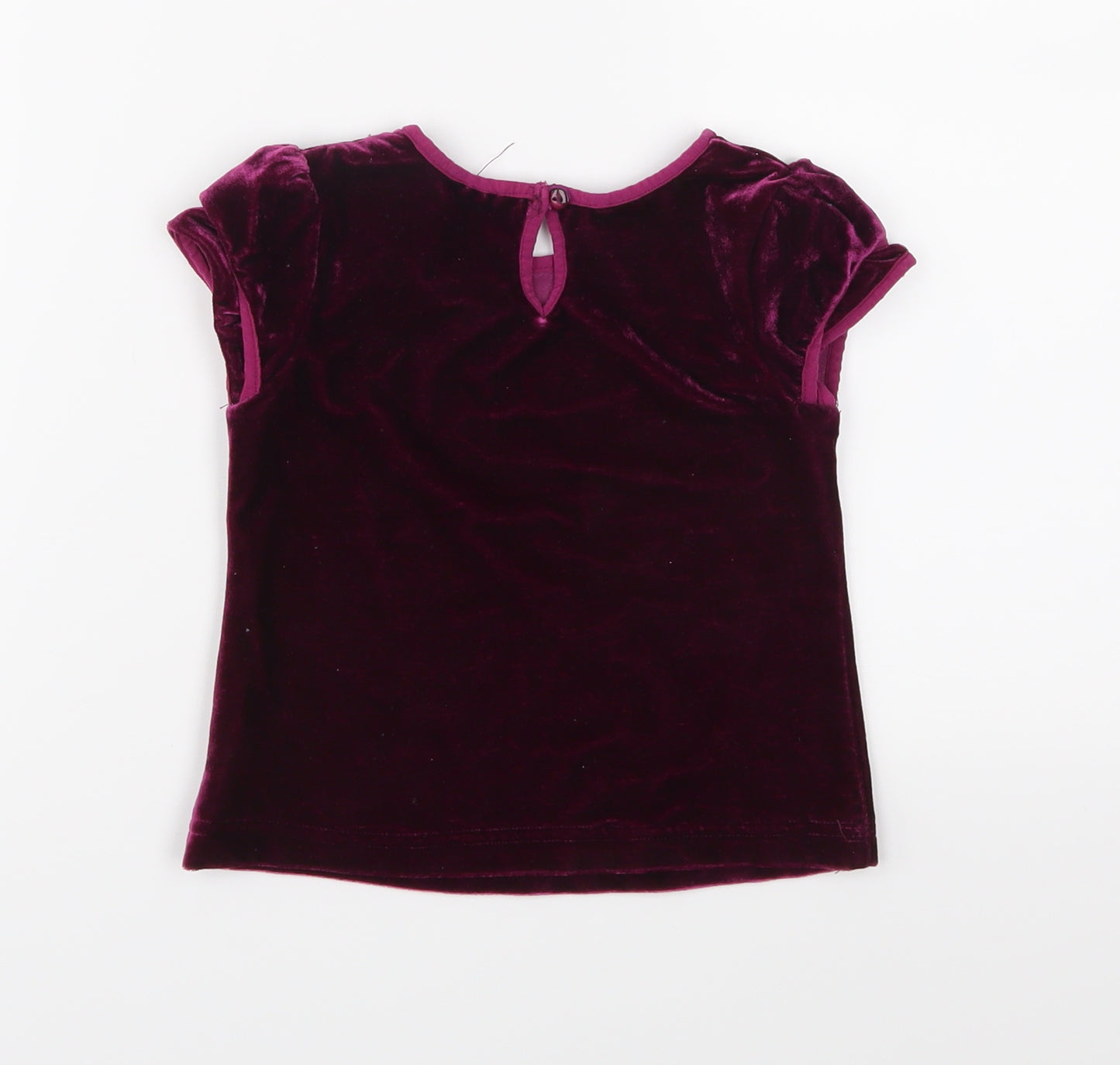 Cherokee Girls Purple  Velour Basic Blouse Size 3-4 Years