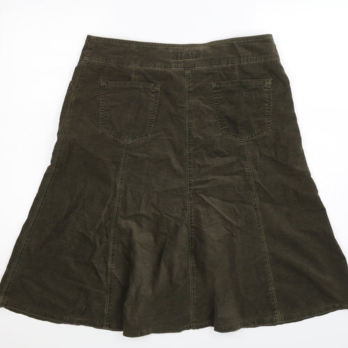 Per Una Womens Green   Flare Skirt Size 12