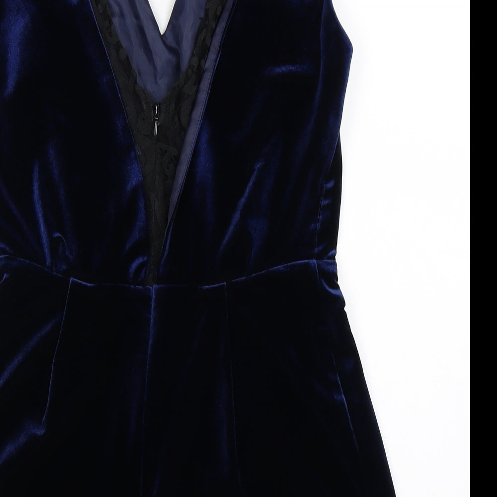 Topshop Womens Blue   Playsuit One-Piece Size 10 L3 in