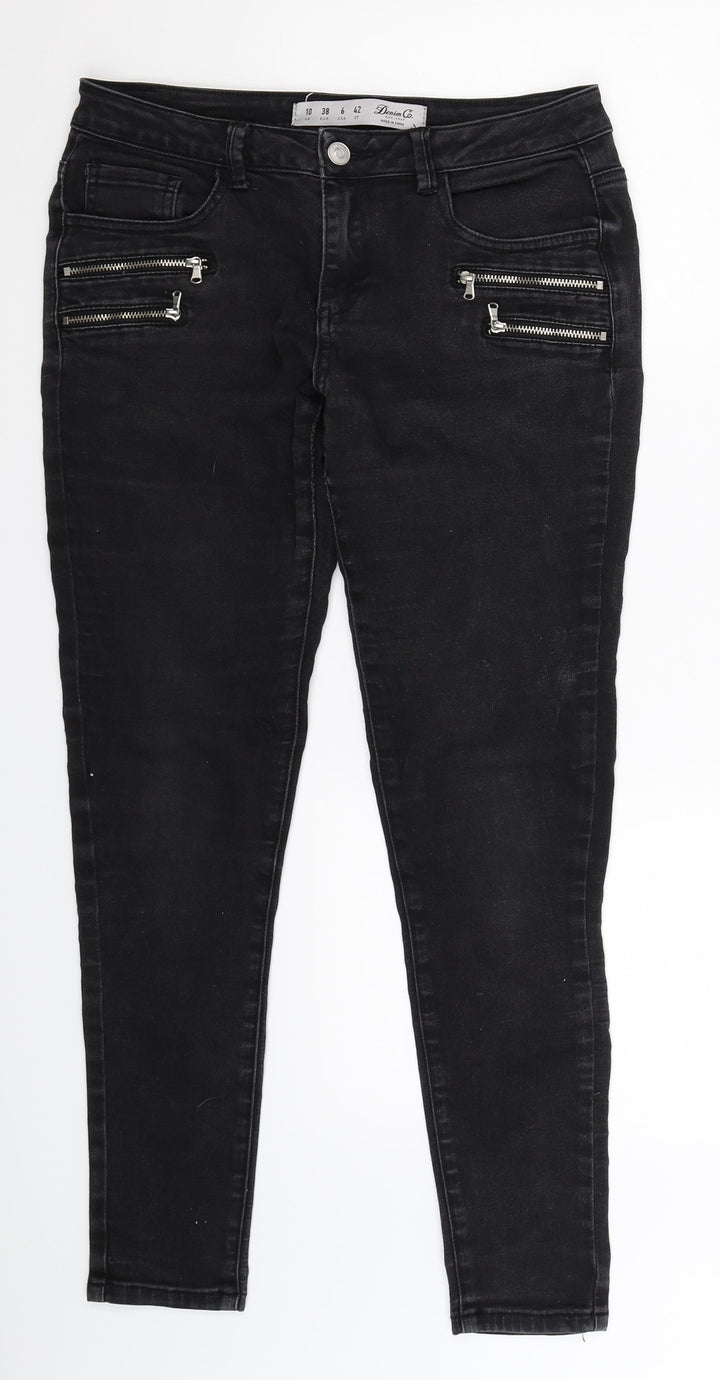 Denim Co Womens Black Denim Skinny Jeans Size 10 L28 in
