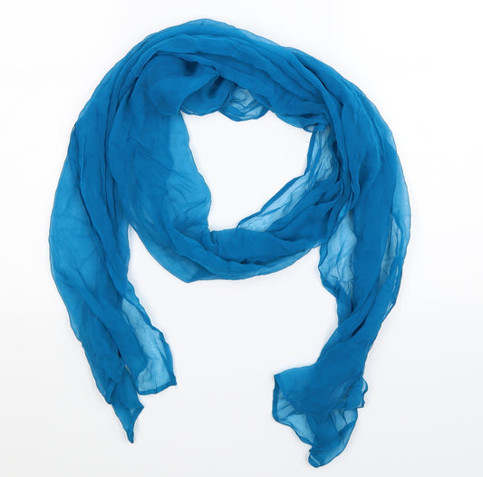 Front view of Preworn women’s blue scarf