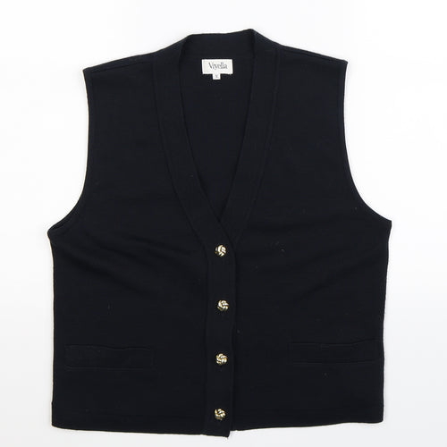 Viyella Womens Blue  Knit Vest Jumper Size S
