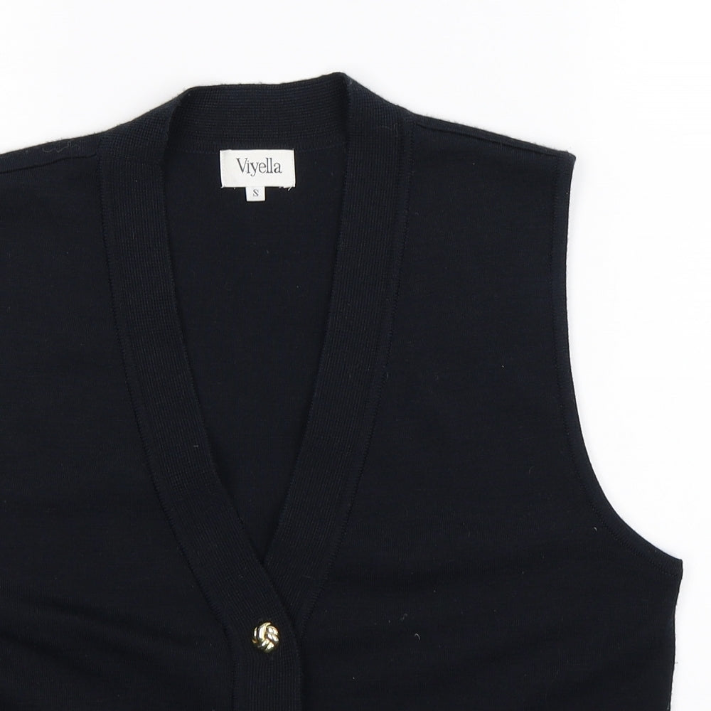 Viyella Womens Blue  Knit Vest Jumper Size S