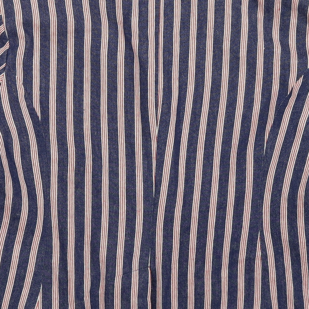 Atmosphere Womens Blue Striped  Jacket Blazer Size 10
