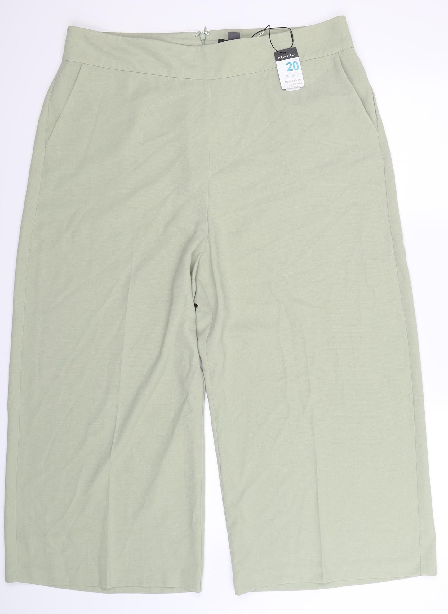 Primark Womens Green   Cropped Trousers Size 20 L23 in