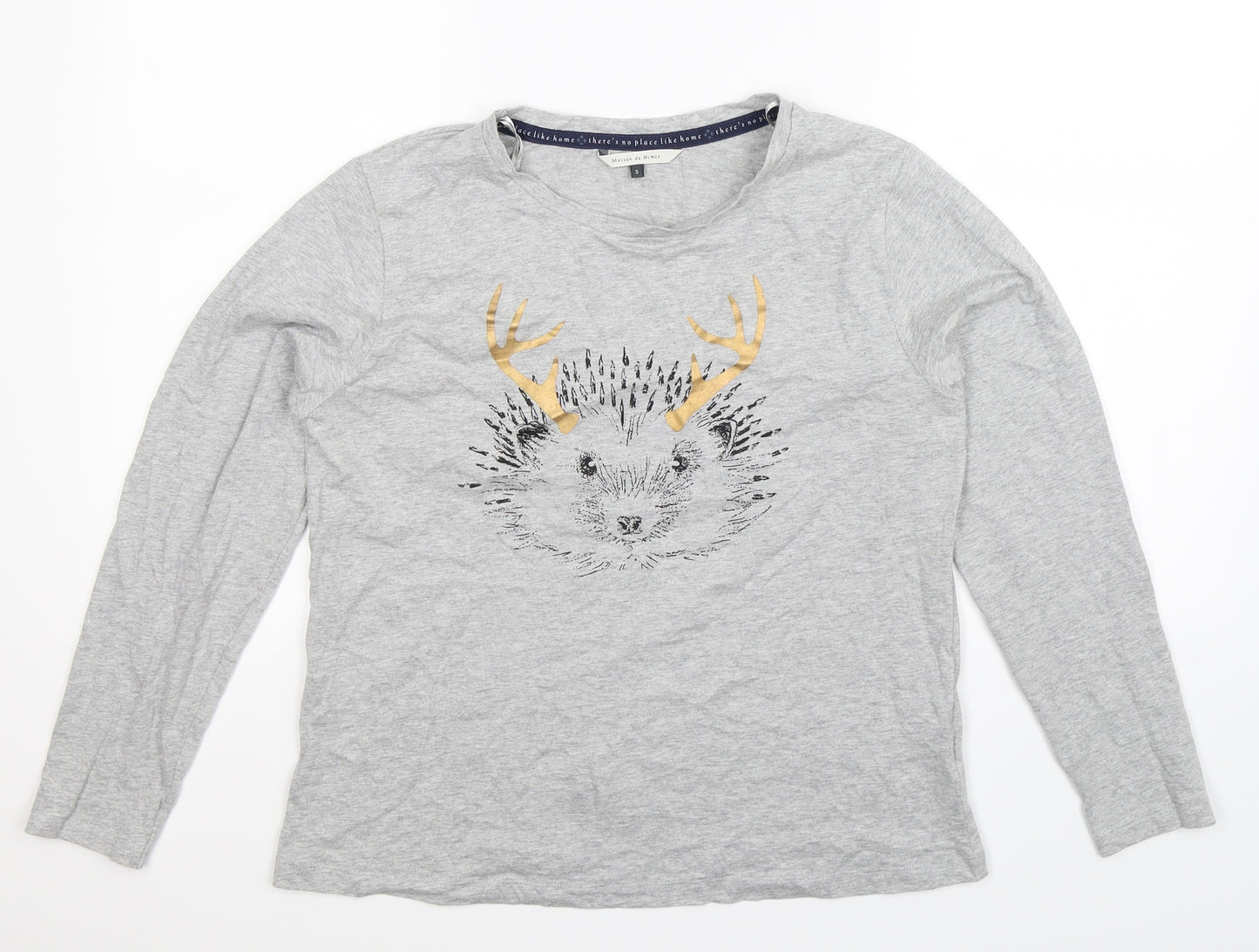 Maison De Nimes Womens Grey   Basic T-Shirt Size S