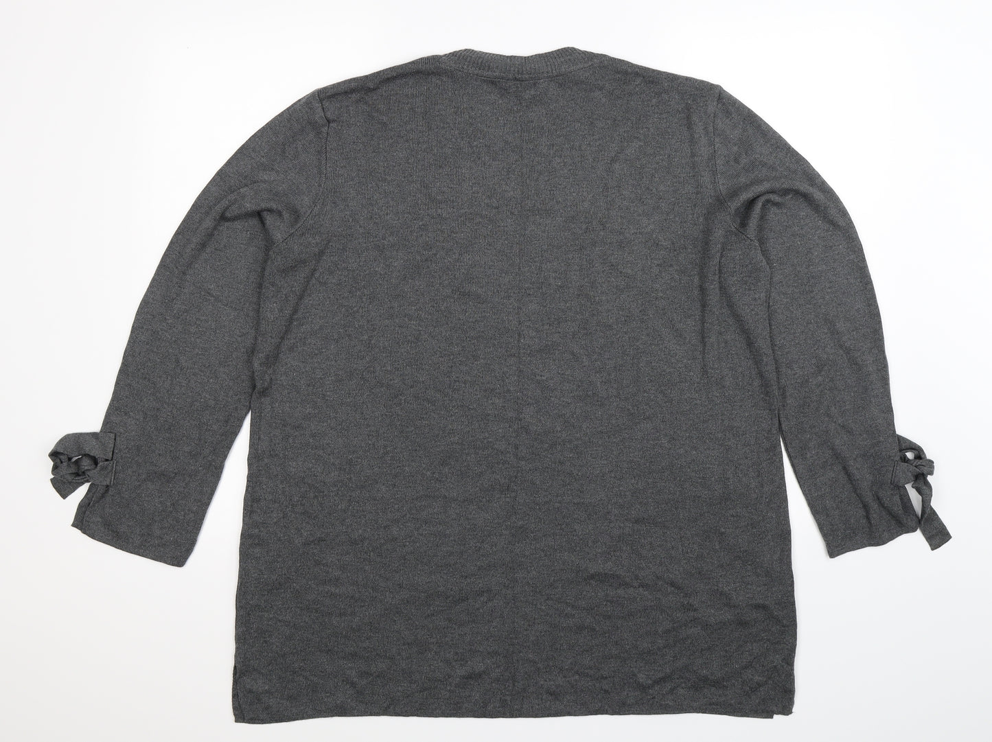 Dorothy Perkins Womens Grey  Knit Pullover Jumper Size 18