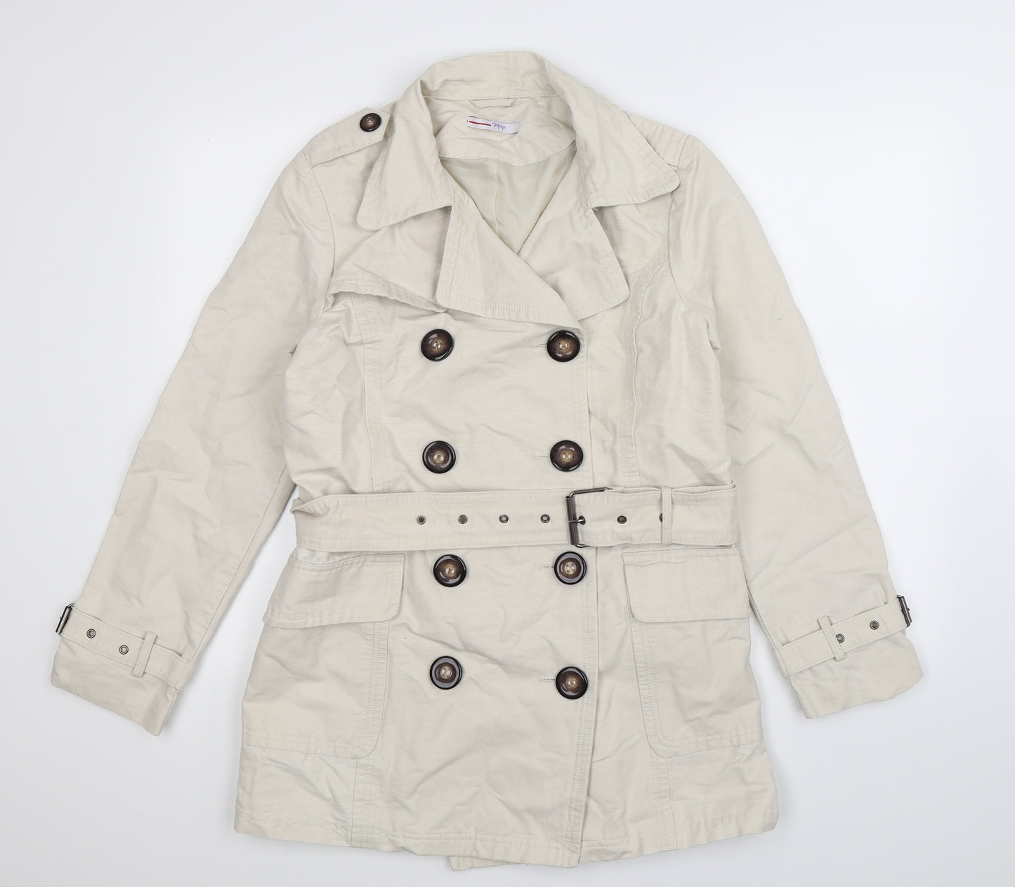 Papaya Womens Beige   Jacket Coat Size 14