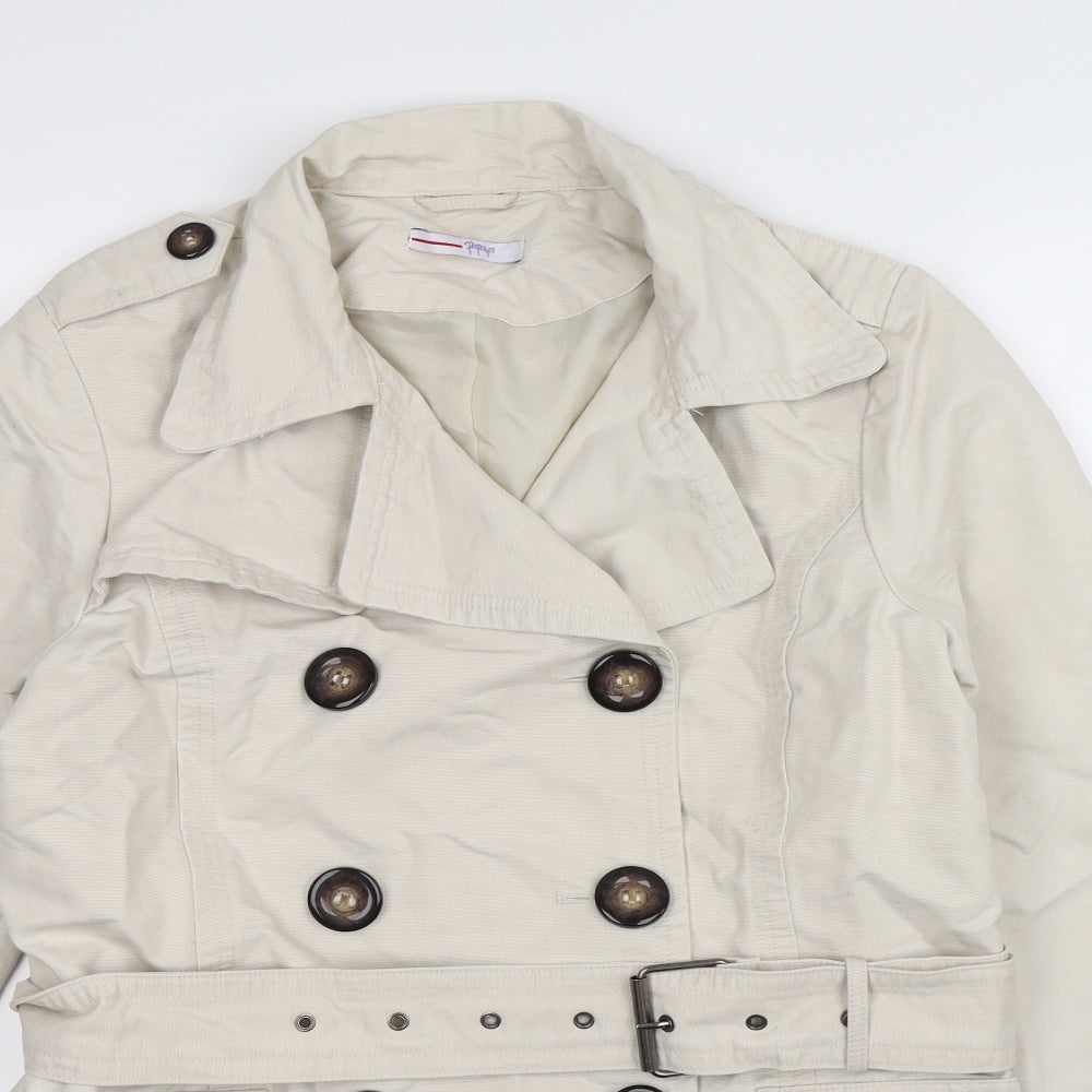 Papaya Womens Beige   Jacket Coat Size 14