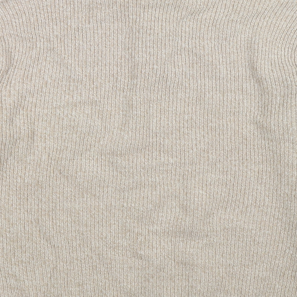 Haworth Mens Beige  Knit Pullover Jumper Size M