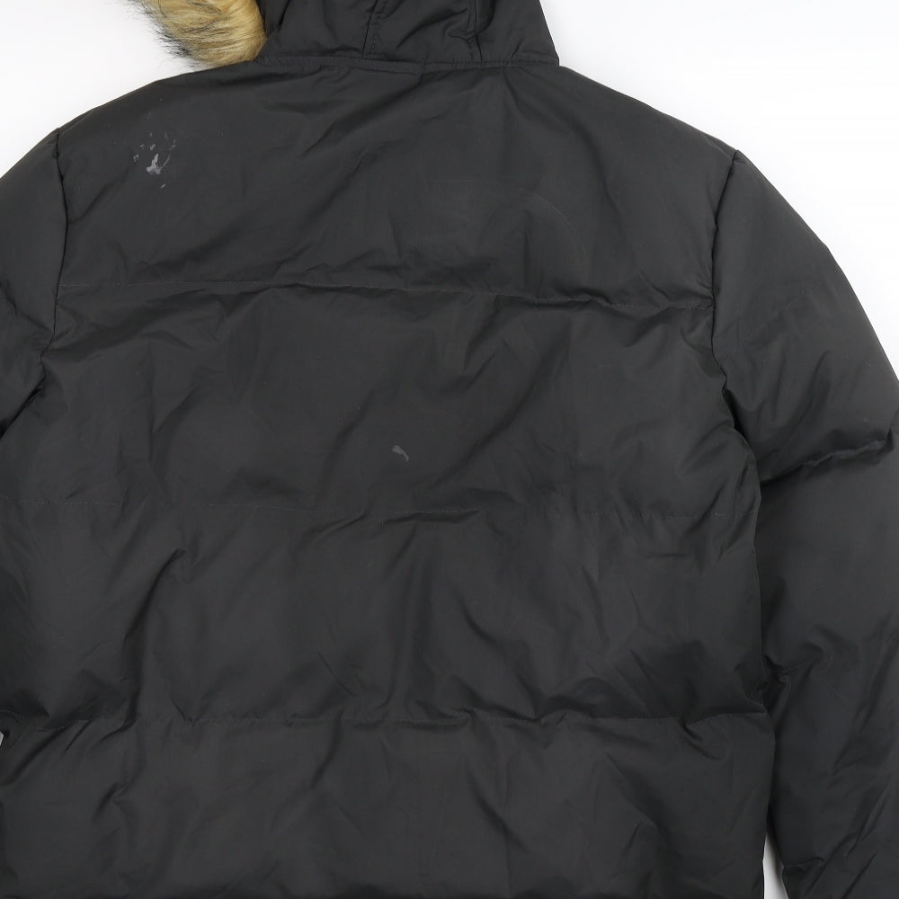 Boohoo Mens Grey   Parka Coat Size L