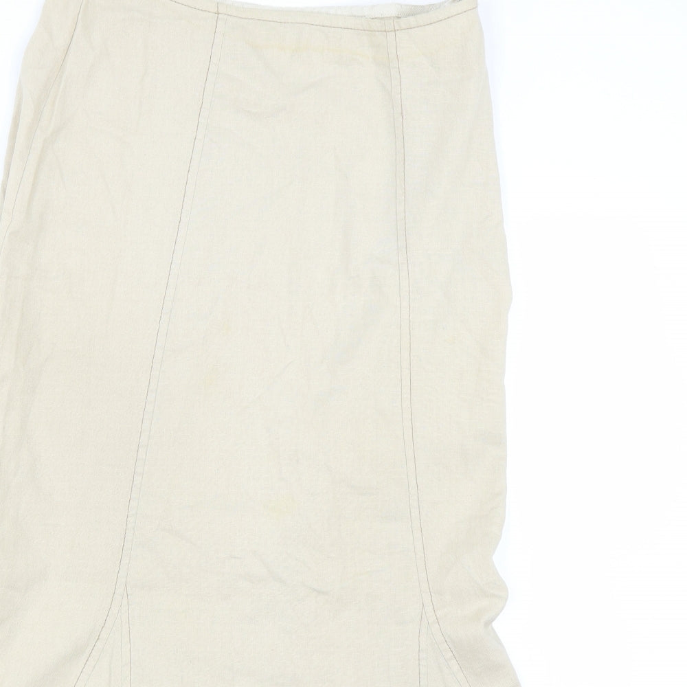 Marks and Spencer Womens Beige   A-Line Skirt Size 10