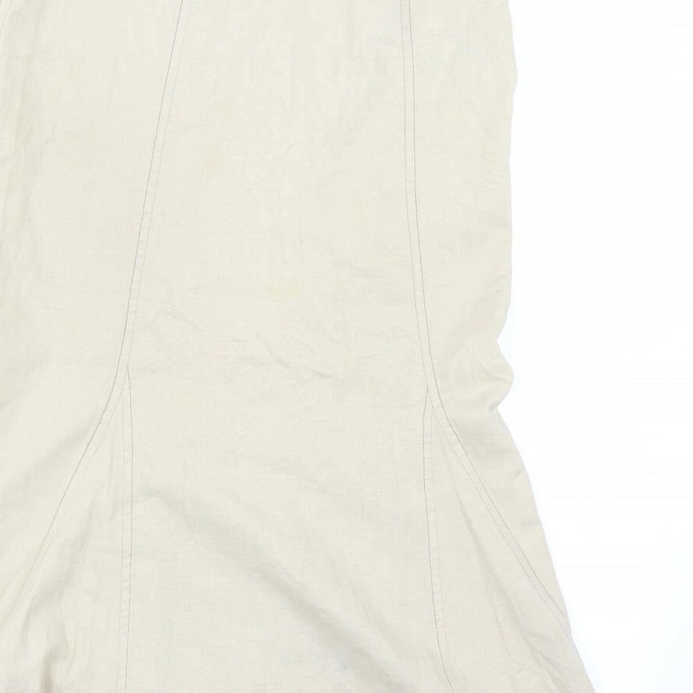 Marks and Spencer Womens Beige   A-Line Skirt Size 10