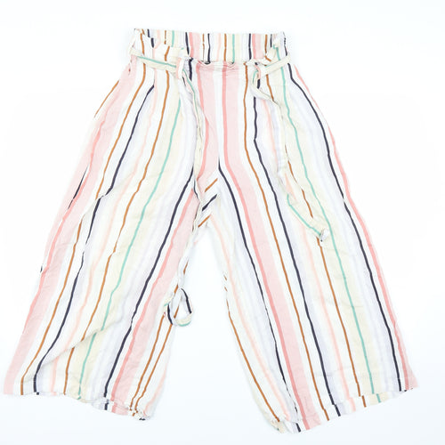 Primark Womens Multicoloured Striped  Chino Trousers Size 8 L23 in