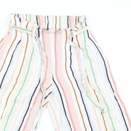 Primark Womens Multicoloured Striped  Chino Trousers Size 8 L23 in