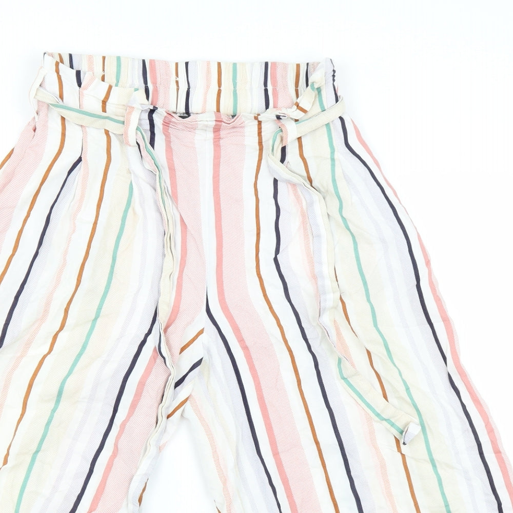 Primark Womens Multicoloured Striped  Chino Trousers Size 8 L23 in