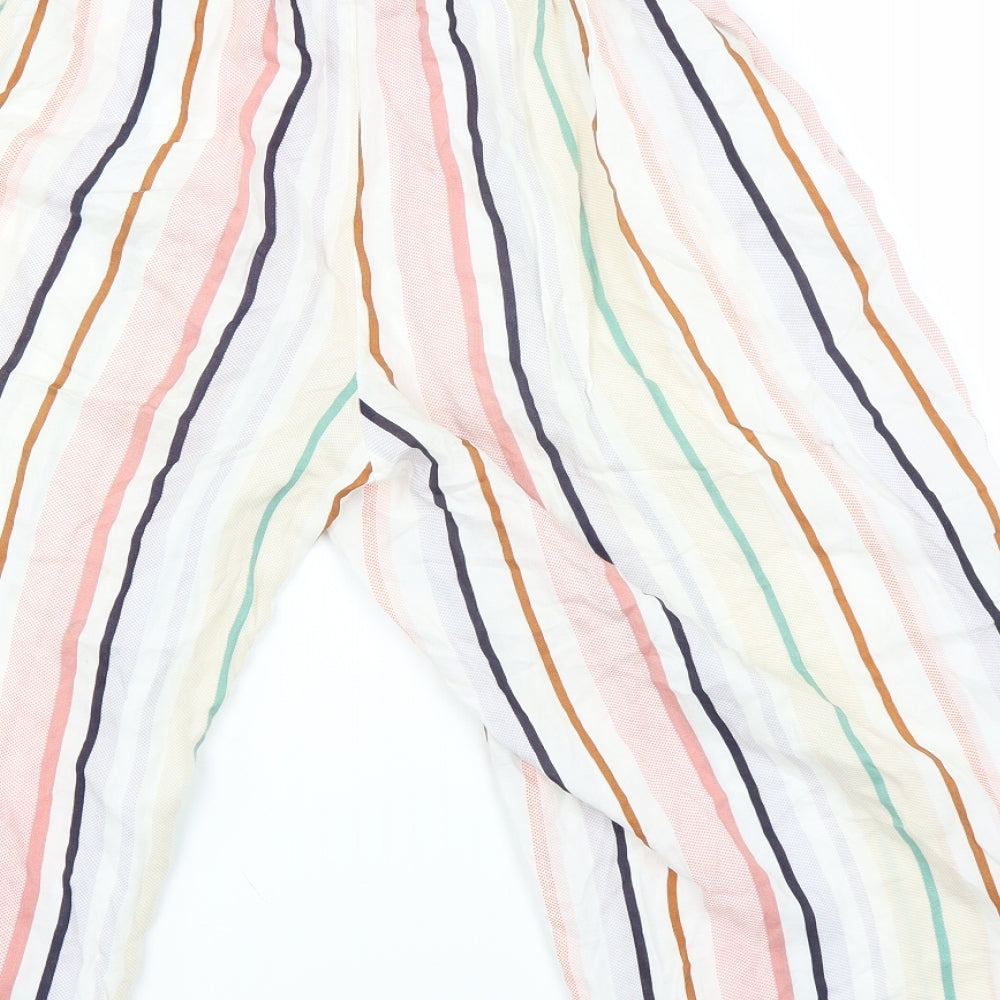 Primark Womens Multicoloured Striped  Chino Trousers Size 8 L23 in