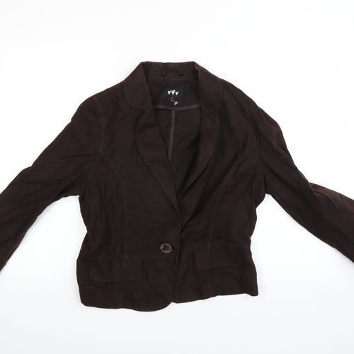 Peruna Womens Brown   Overcoat Jacket Size 14