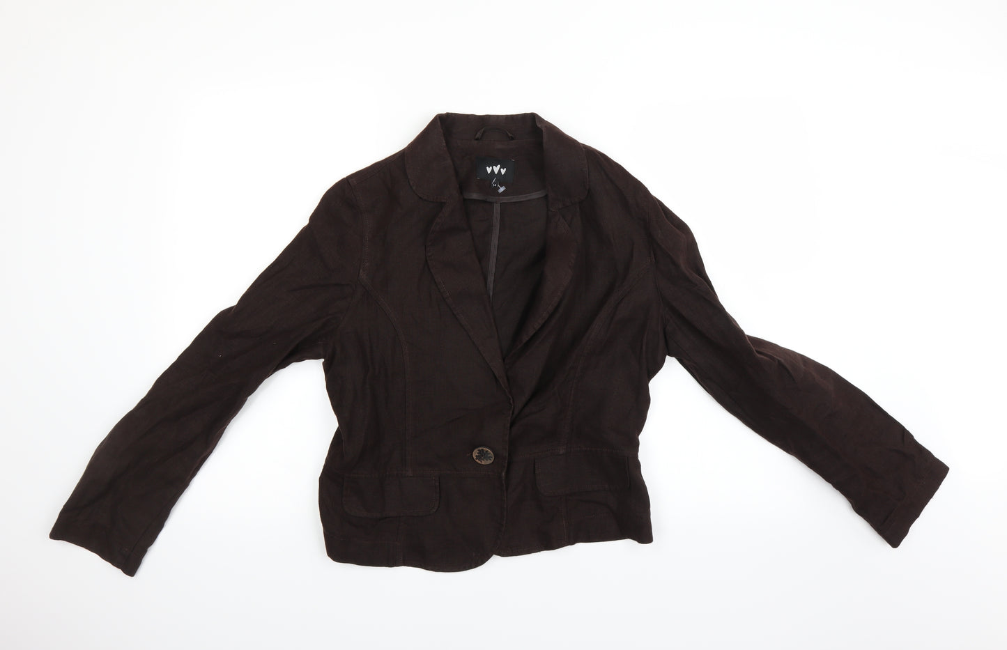 Peruna Womens Brown   Overcoat Jacket Size 14