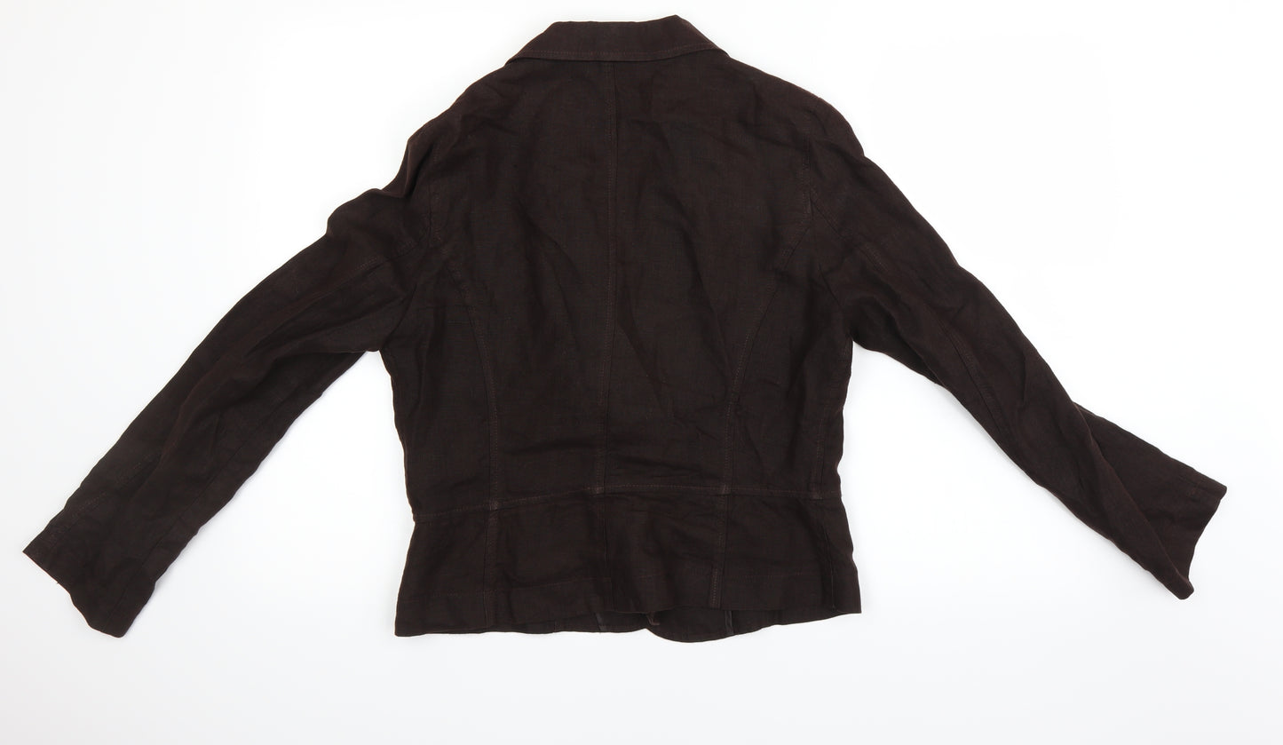 Peruna Womens Brown   Overcoat Jacket Size 14