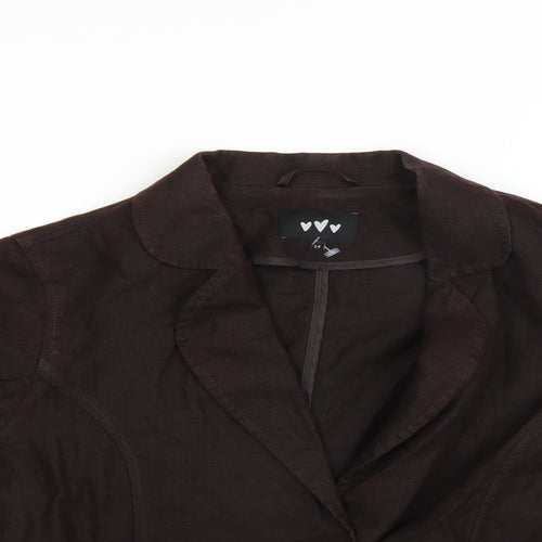 Peruna Womens Brown   Overcoat Jacket Size 14