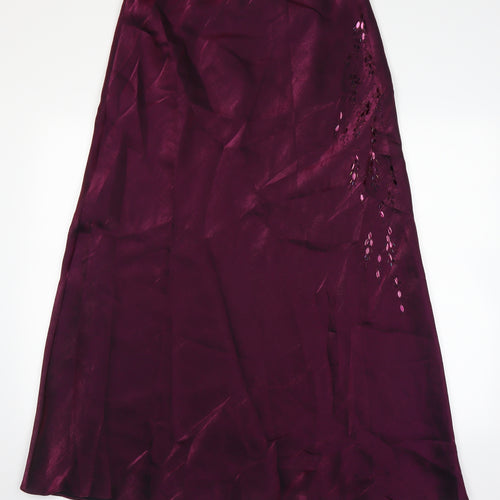 Debut Womens Purple   A-Line Skirt Size 18