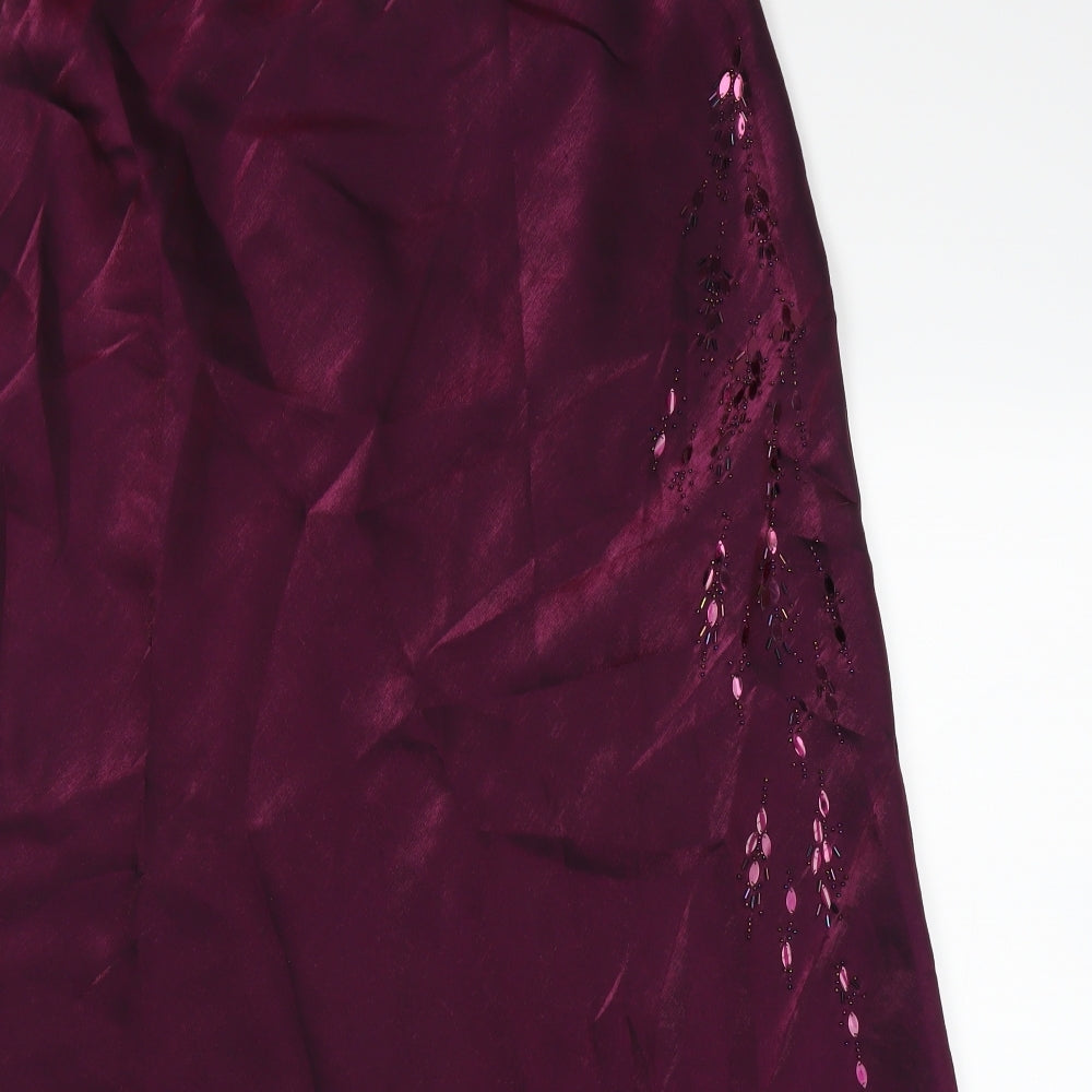 Debut Womens Purple   A-Line Skirt Size 18